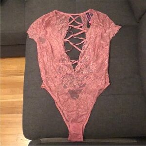 La Senza Pink Lace Bodysuit